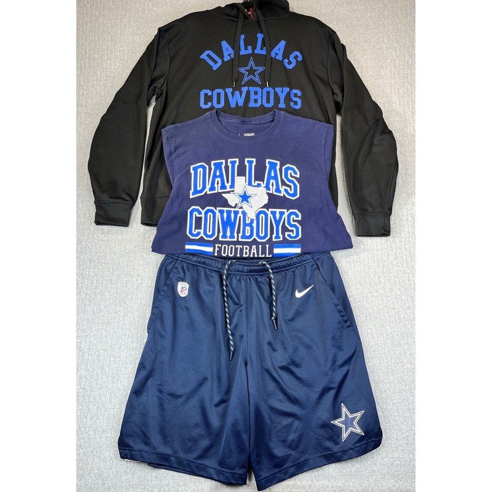 Dallas Cowboys NFL Bundle (M) Hoodie (M) T-Shirt Nike (L) Shorts NFL Football